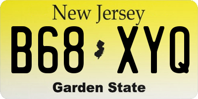 NJ license plate B68XYQ