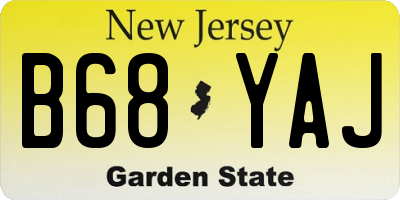 NJ license plate B68YAJ