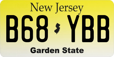 NJ license plate B68YBB