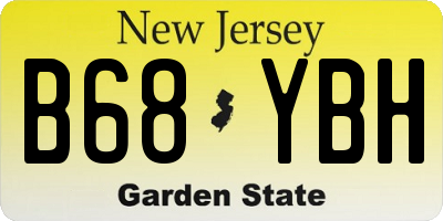 NJ license plate B68YBH