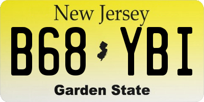 NJ license plate B68YBI
