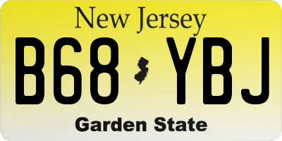 NJ license plate B68YBJ
