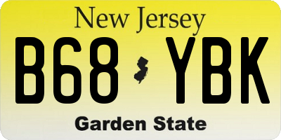 NJ license plate B68YBK