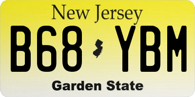 NJ license plate B68YBM