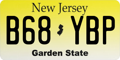 NJ license plate B68YBP