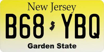 NJ license plate B68YBQ