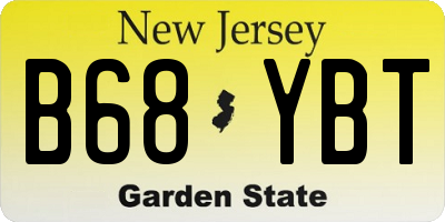 NJ license plate B68YBT