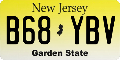 NJ license plate B68YBV