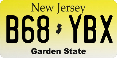 NJ license plate B68YBX
