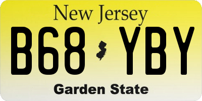 NJ license plate B68YBY