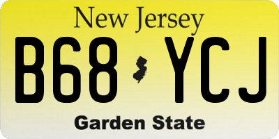 NJ license plate B68YCJ