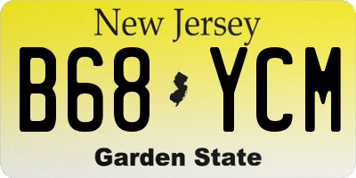 NJ license plate B68YCM