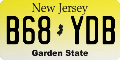 NJ license plate B68YDB
