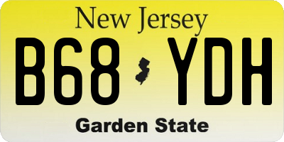 NJ license plate B68YDH