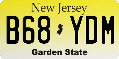 NJ license plate B68YDM