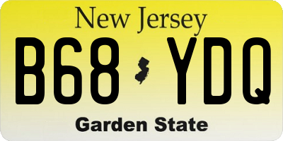 NJ license plate B68YDQ