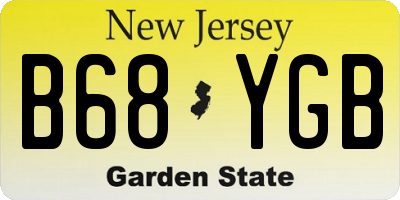 NJ license plate B68YGB