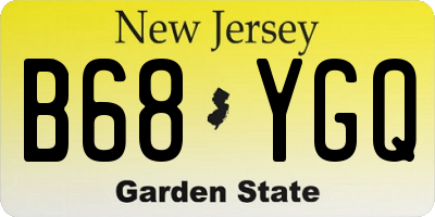 NJ license plate B68YGQ