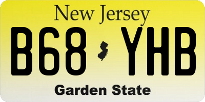 NJ license plate B68YHB