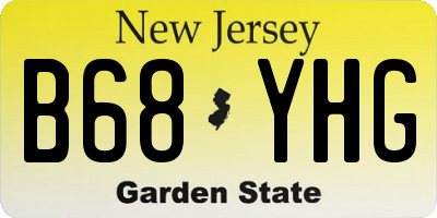 NJ license plate B68YHG