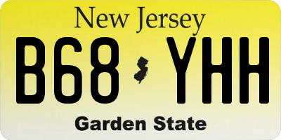 NJ license plate B68YHH