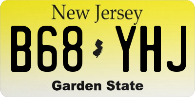 NJ license plate B68YHJ