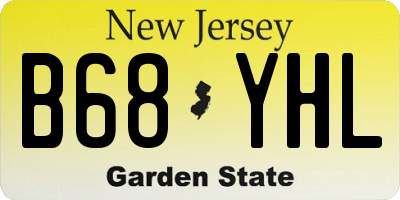 NJ license plate B68YHL