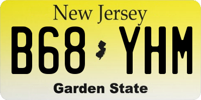 NJ license plate B68YHM