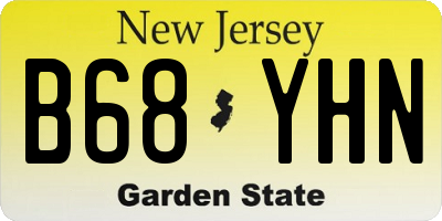 NJ license plate B68YHN