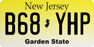 NJ license plate B68YHP