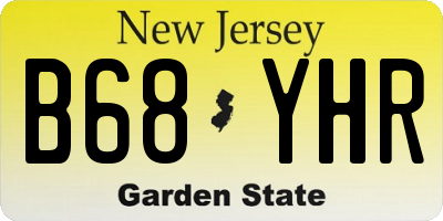 NJ license plate B68YHR