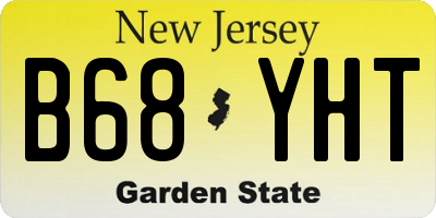 NJ license plate B68YHT