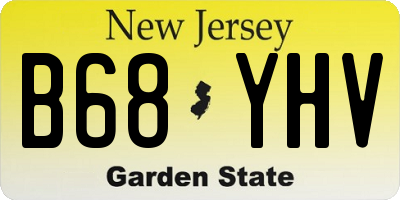 NJ license plate B68YHV