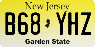 NJ license plate B68YHZ
