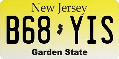 NJ license plate B68YIS