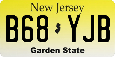 NJ license plate B68YJB