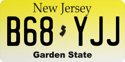 NJ license plate B68YJJ