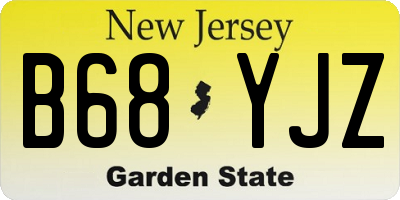 NJ license plate B68YJZ