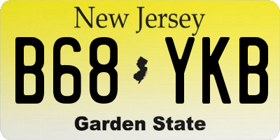 NJ license plate B68YKB
