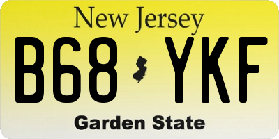 NJ license plate B68YKF
