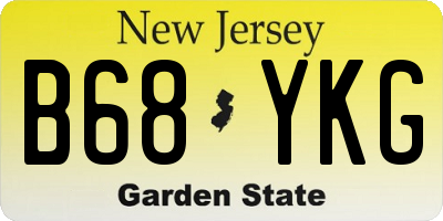 NJ license plate B68YKG