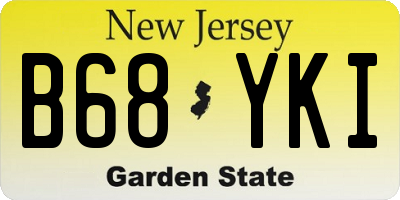 NJ license plate B68YKI
