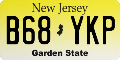 NJ license plate B68YKP
