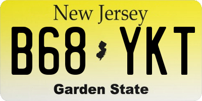 NJ license plate B68YKT