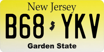 NJ license plate B68YKV