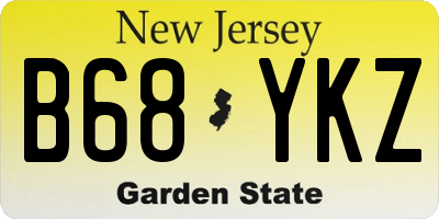 NJ license plate B68YKZ
