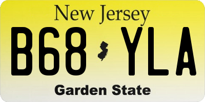 NJ license plate B68YLA
