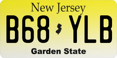 NJ license plate B68YLB