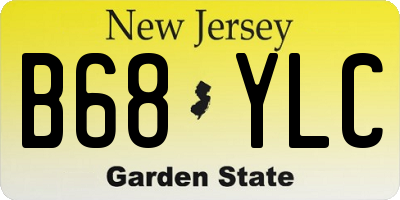 NJ license plate B68YLC