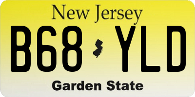 NJ license plate B68YLD